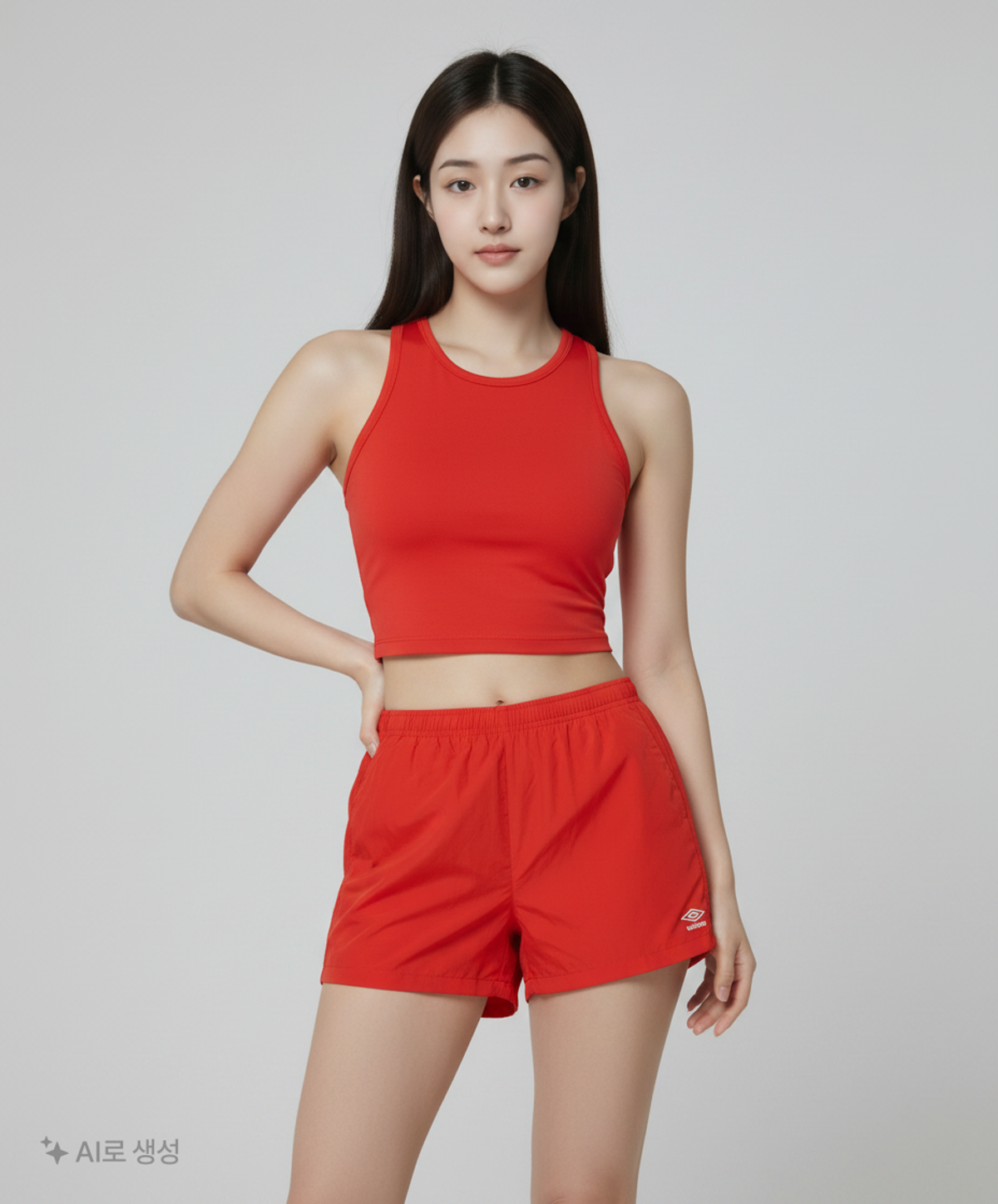 엄브로(UMBRO) 클래식 4부 반바지 오렌지 레드(UP223CHP41) S