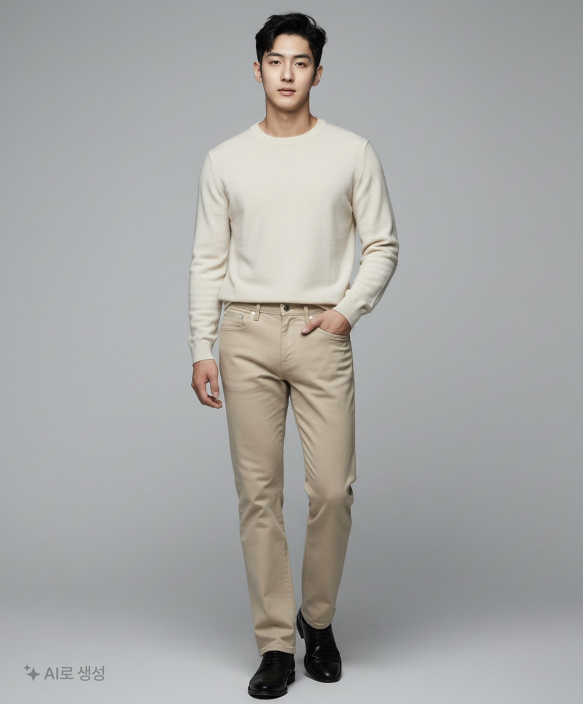 가먼트레이블(GARMENT LABLE) Denim Roll-up Pants - Beige 95