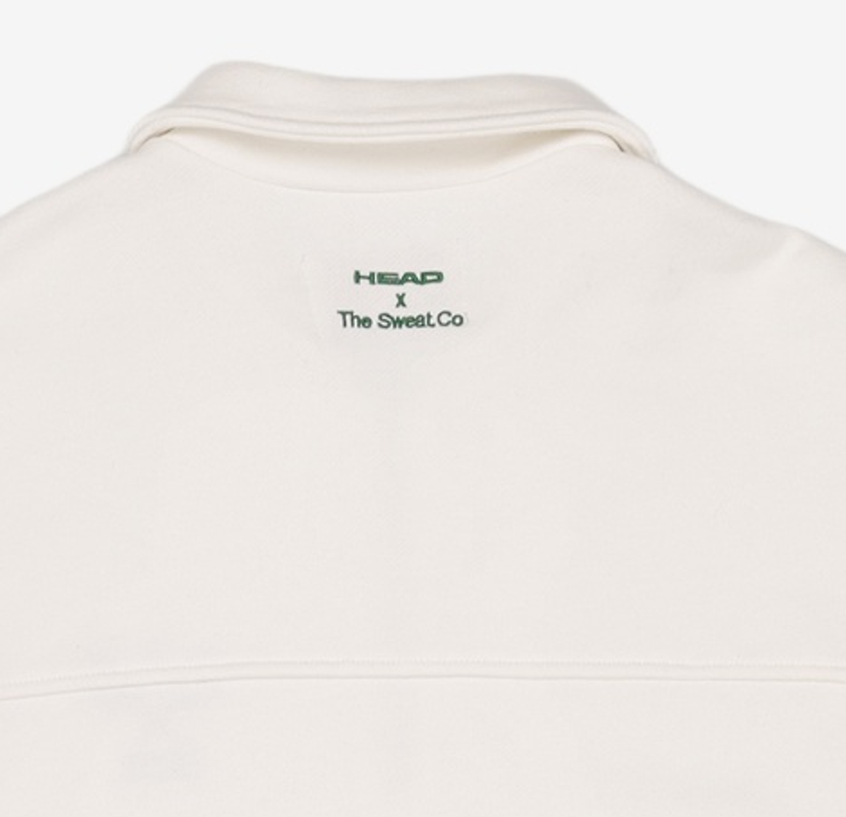 헤드(HEAD) [HEAD X THE SWEAT] 남여공용 세미오버핏 카라 하프집업 스웻셔츠 아이보리 JHTDX23807IVX S