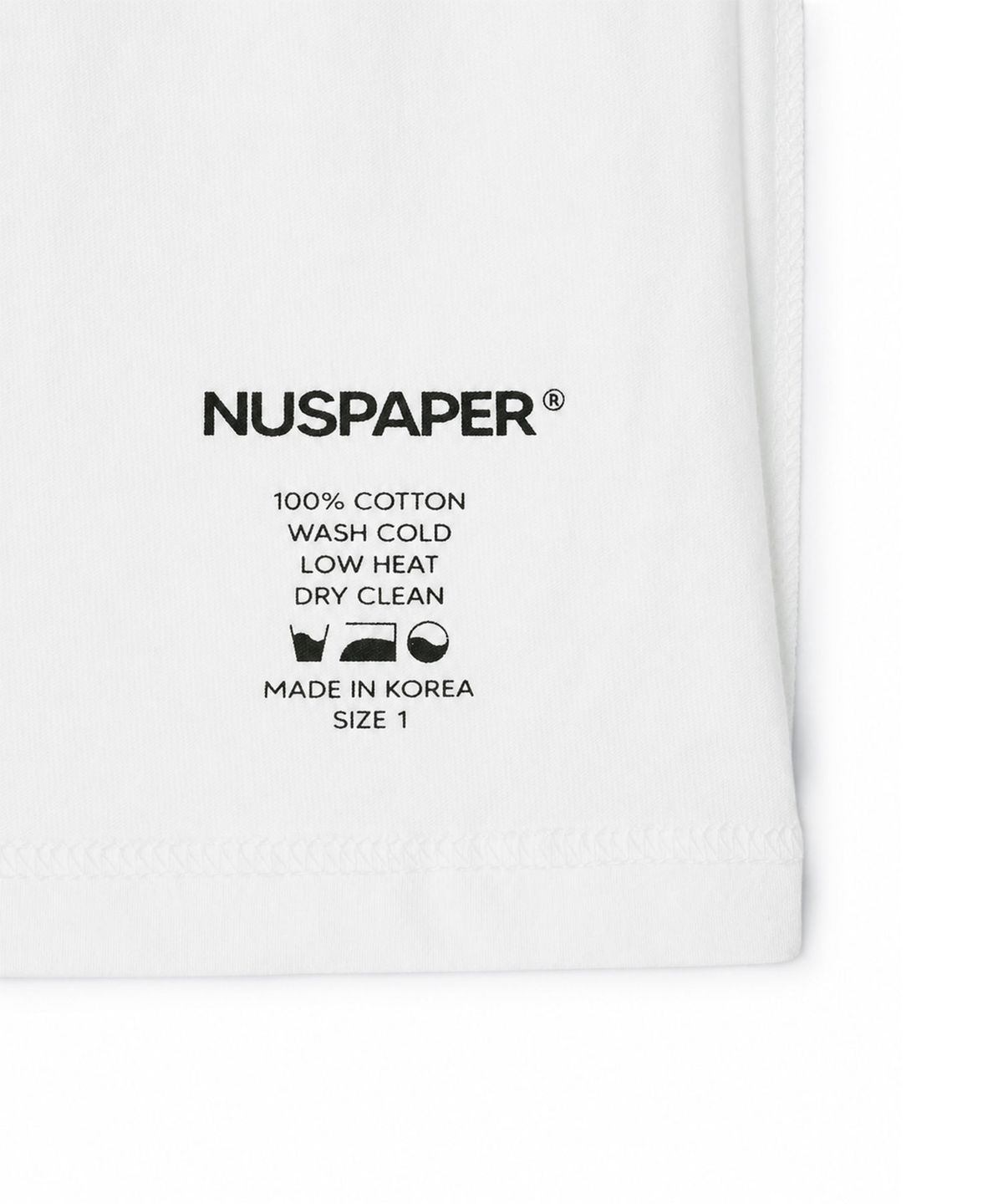 누스페이퍼(NUSPAPER) 페이지 티셔츠 화이트