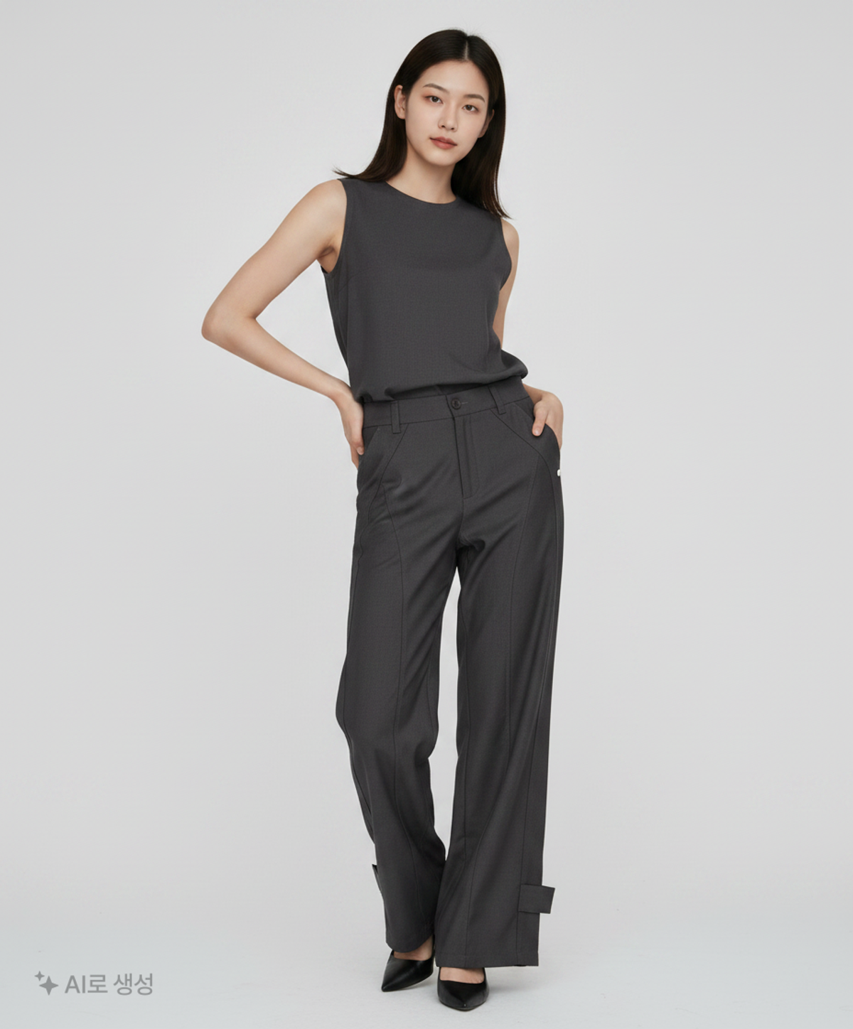 애드오프(ADDOFF) FRAGMENT PANTS CHARCOAL 48
