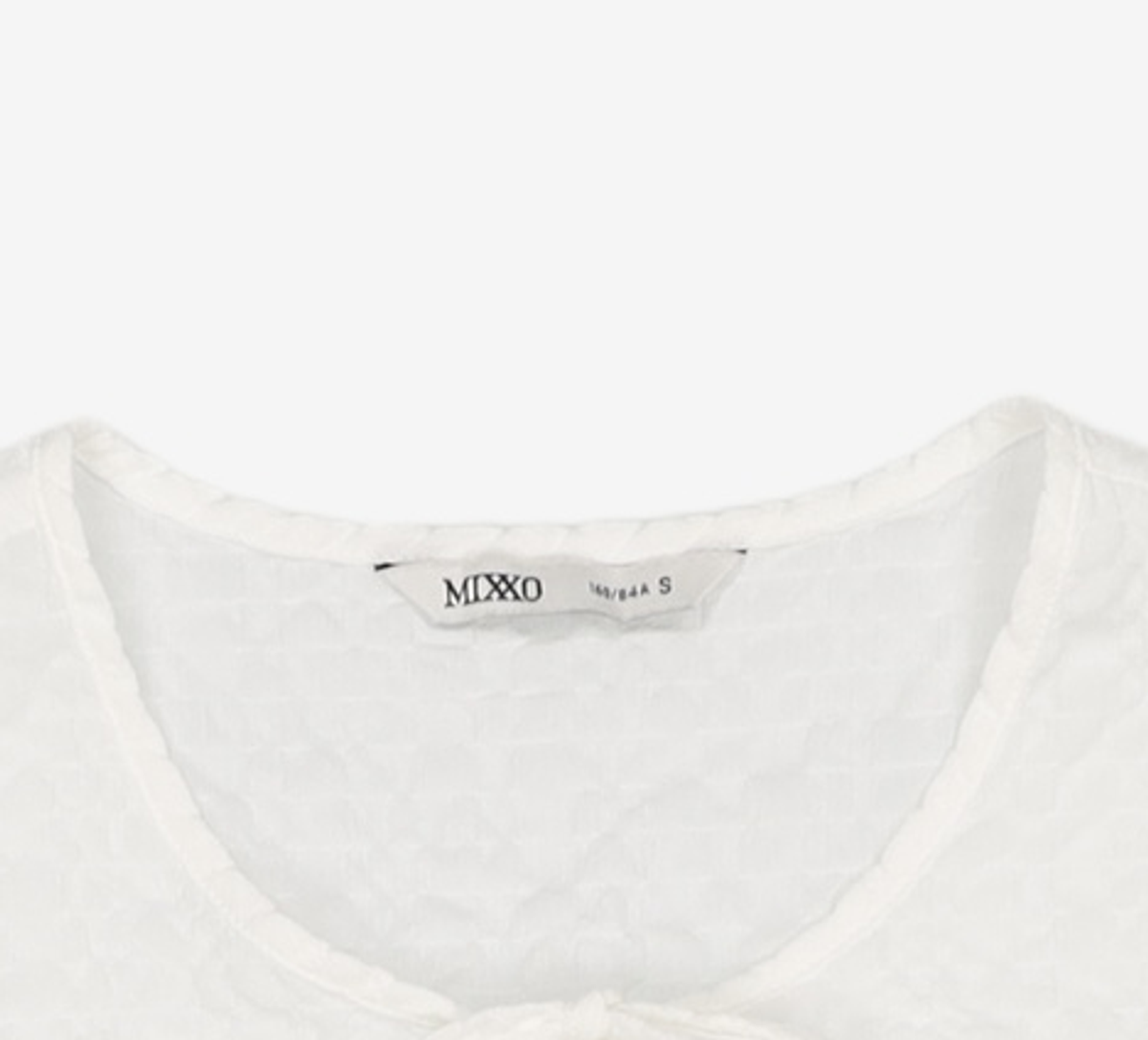 미쏘(MIXXO) 라운드넥 리본 블라우스_MIWBWD503G S