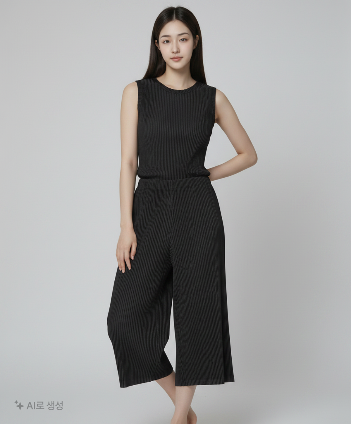 티엔지티(TNGT) Yoyogi Pleats Wide Pants (Black) TNPA6E108BK XS