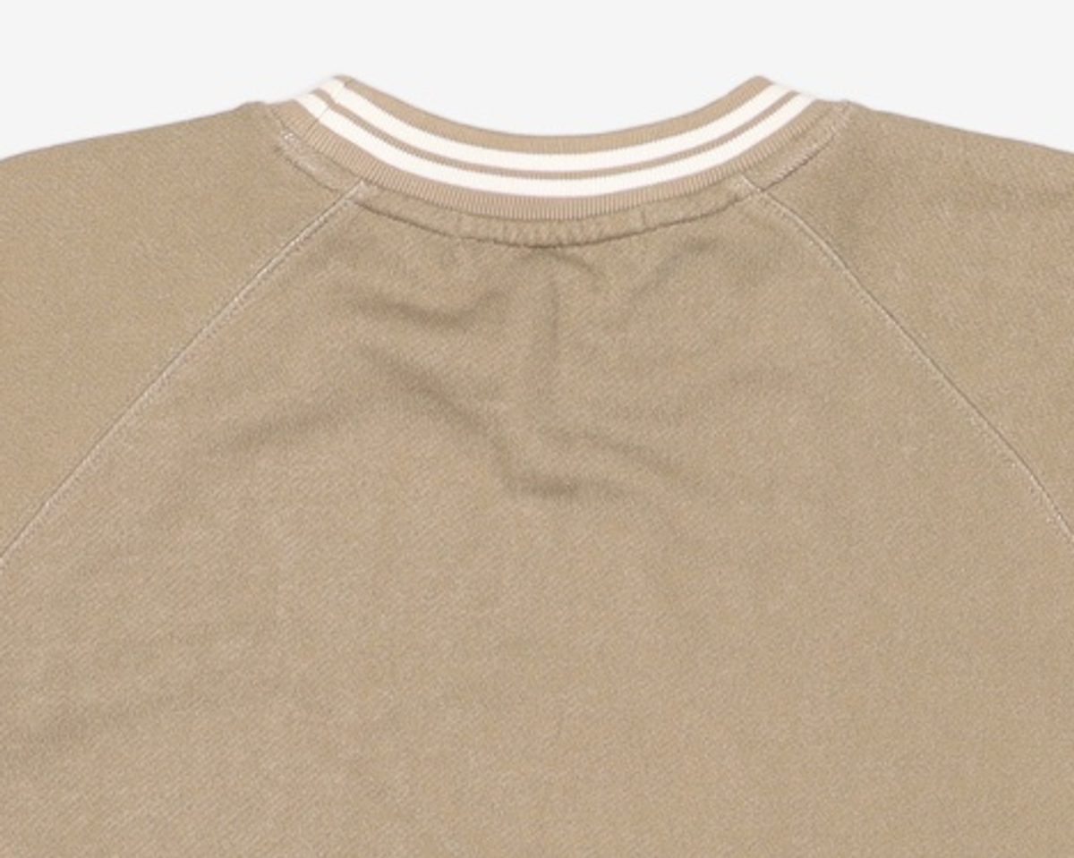 디스커스 애슬레틱(DISCUS ATHLETIC) DA × OAM Stripe Ribbed Sweatshirt Khaki Beige L