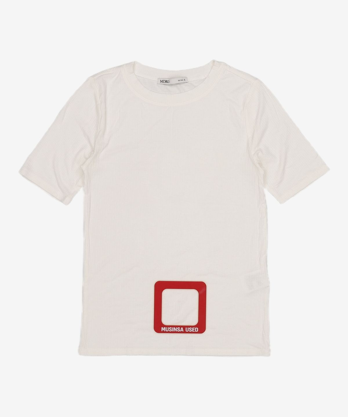 미쏘(MIXXO) 슬림 골지 티셔츠 MIWHWB740C S