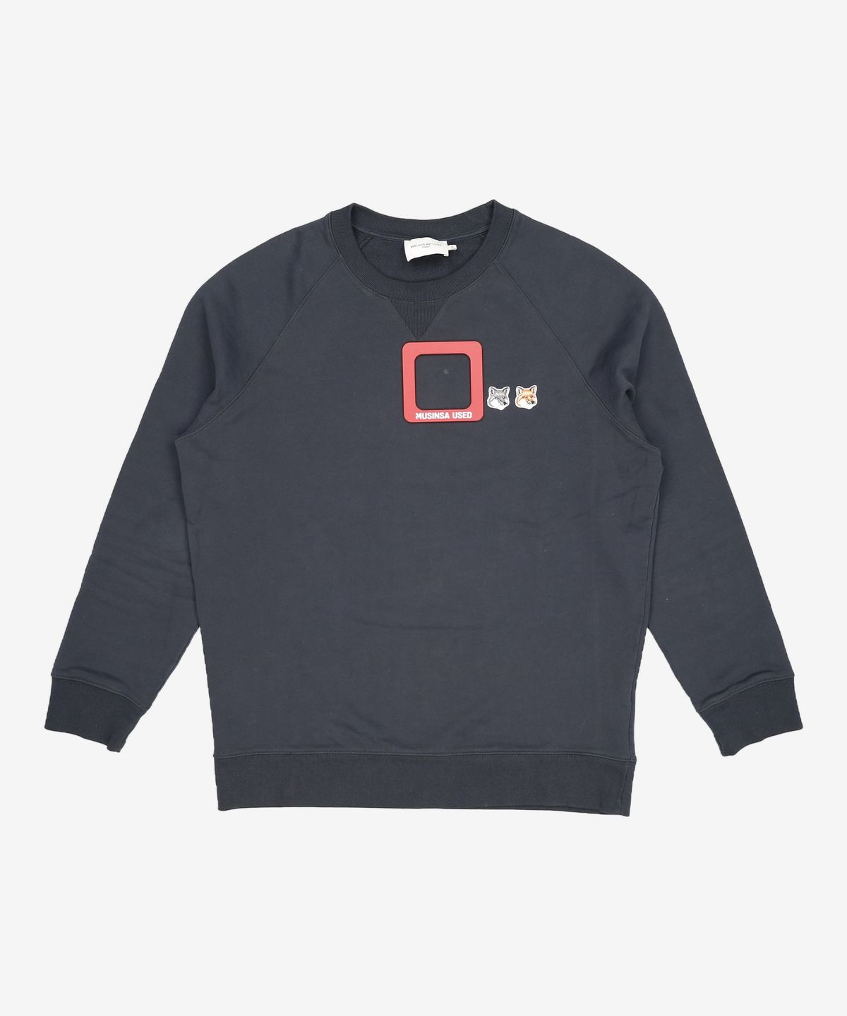 메종 키츠네(MAISON KITSUNE) 더블 폭스헤드 스웨트셔츠 FM00358KM0002 P195 BLACK XXL