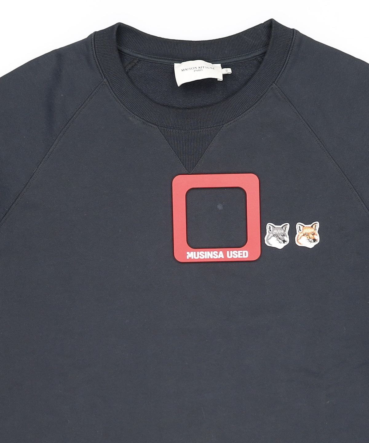 메종 키츠네(MAISON KITSUNE) 더블 폭스헤드 스웨트셔츠 FM00358KM0002 P195 BLACK XXL