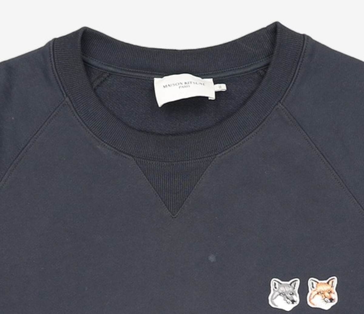 메종 키츠네(MAISON KITSUNE) 더블 폭스헤드 스웨트셔츠 FM00358KM0002 P195 BLACK XXL