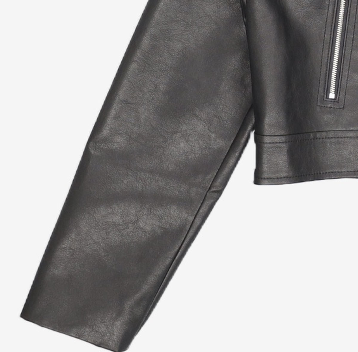 미쏘(MIXXO) 비건레더 숏 라이더 자켓_MIWJLDT01G S