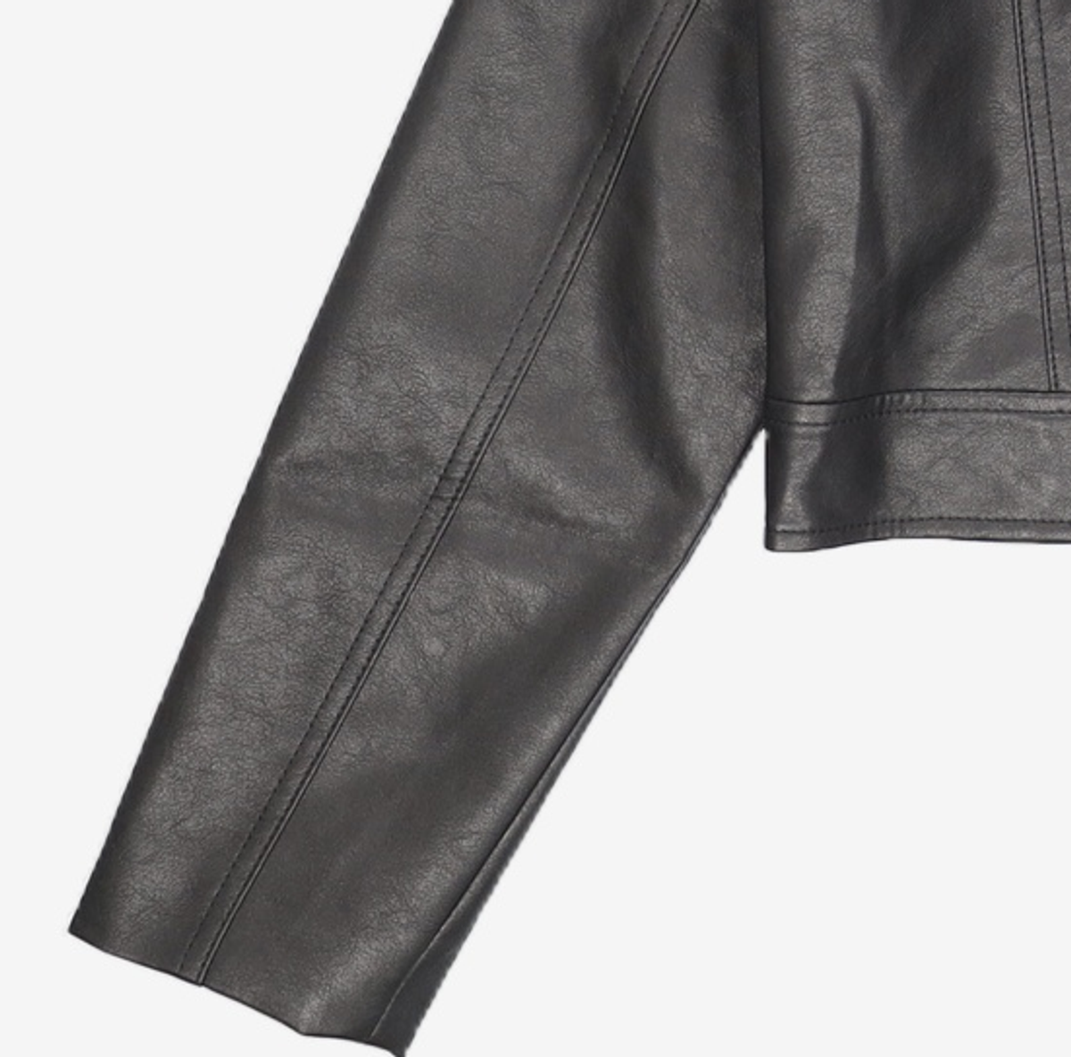 미쏘(MIXXO) 비건레더 숏 라이더 자켓_MIWJLDT01G S