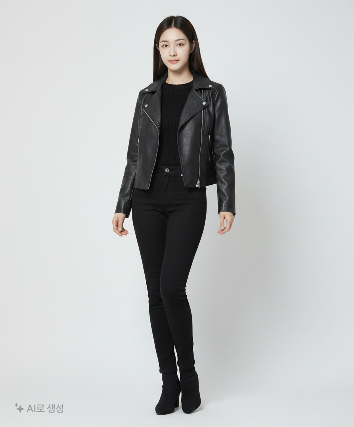 미쏘(MIXXO) 비건레더 숏 라이더 자켓_MIWJLDT01G S