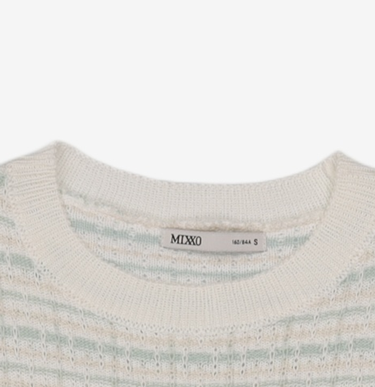 미쏘(MIXXO) [리오더]트위드 반팔 풀오버_KAC314T RE MIWKAC51QT FREE