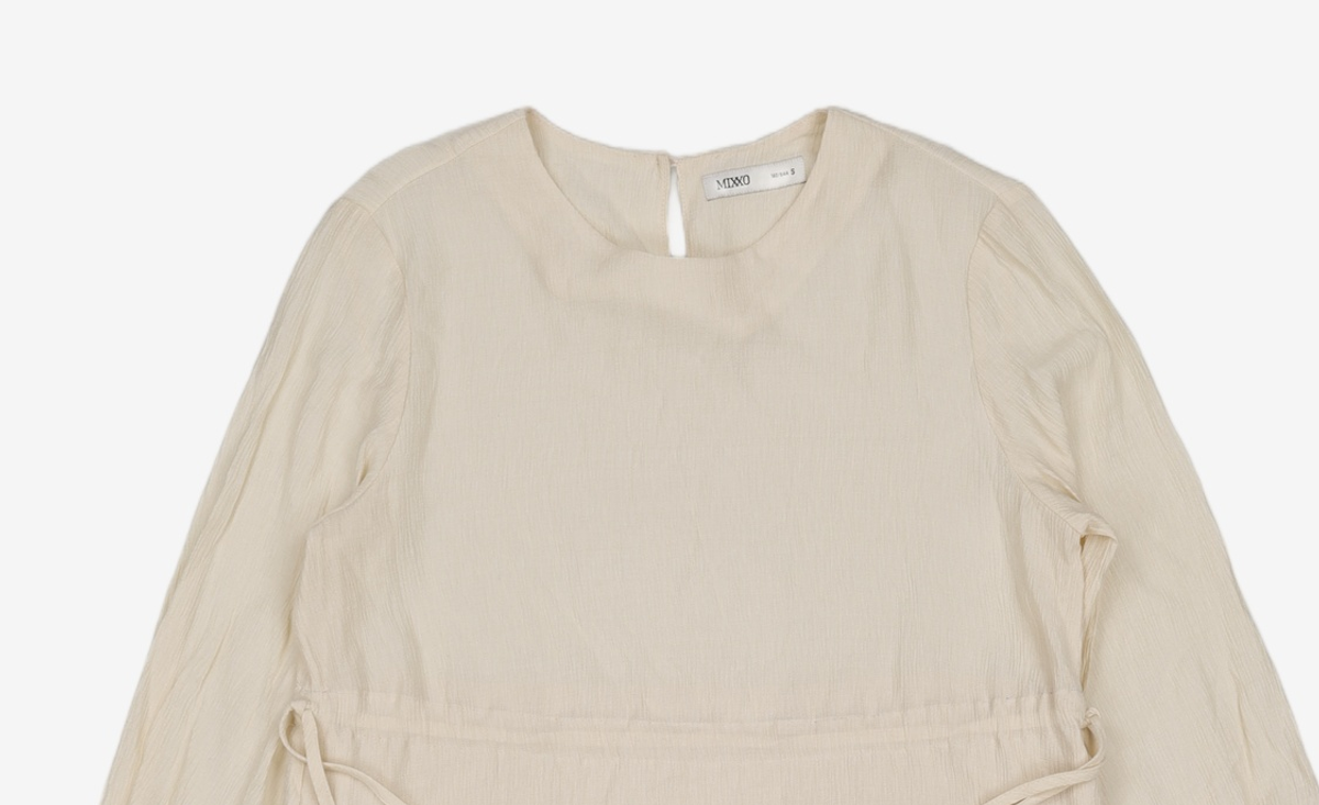 미쏘(MIXXO) R넥 롱원피스 MIWOWB422C S