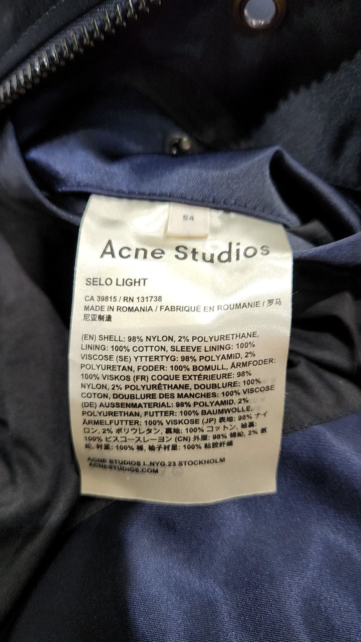 아크네 스튜디오(ACNE STUDIOS) 항공 점퍼/블루종/MA-1 54