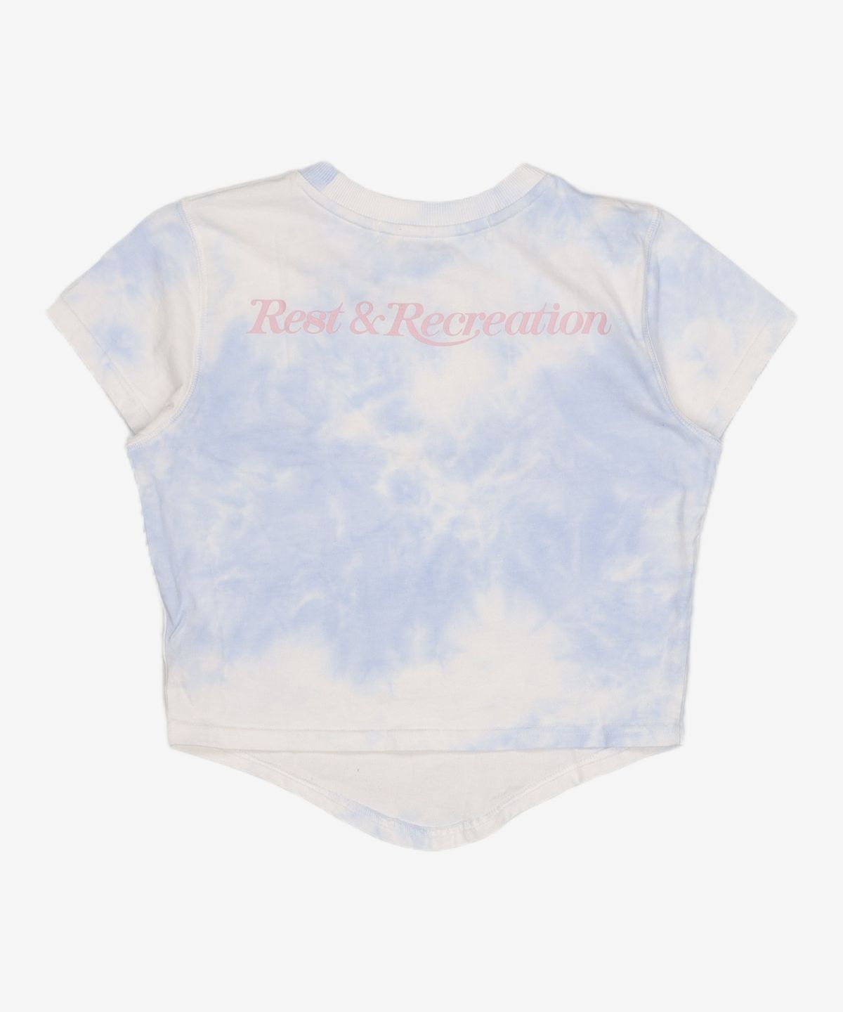 레스트앤레크레이션(REST&RECREATION) RR TIE DYE CROP T-SHIRT SKYBLUE