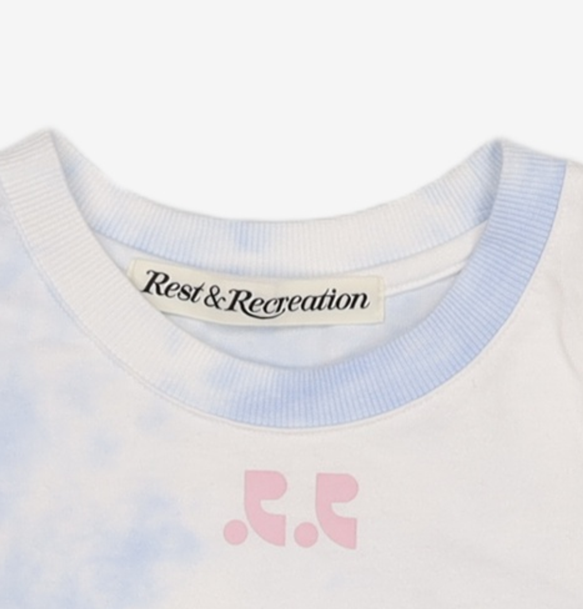 레스트앤레크레이션(REST&RECREATION) RR TIE DYE CROP T-SHIRT SKYBLUE
