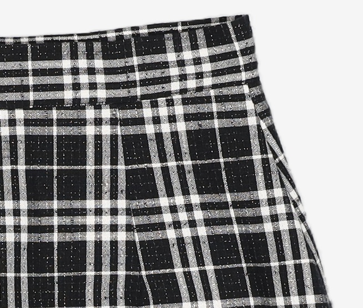 큐리티(CURETTY) C GLITTER CHECK MINI SKIRT_BLACK S