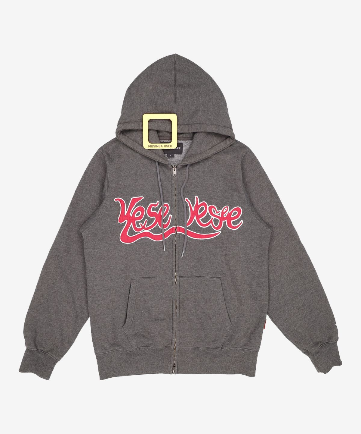 예스아이씨(YESEYESEE) Y.E.S Snail Logo Zip-up Hoodie Heather Grey L