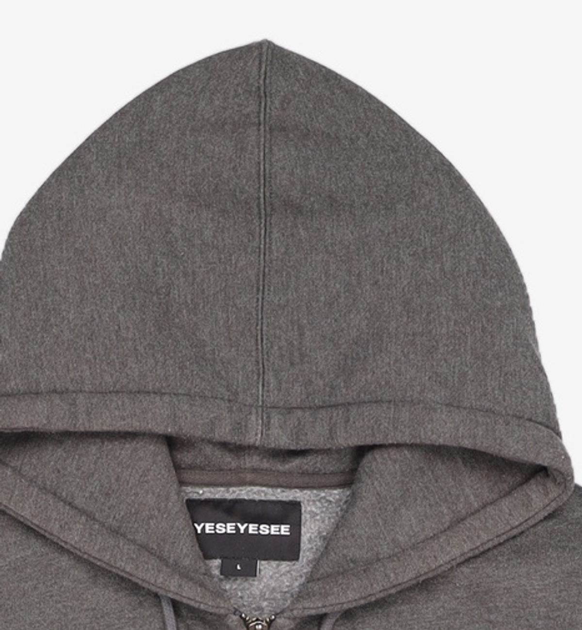 예스아이씨(YESEYESEE) Y.E.S Snail Logo Zip-up Hoodie Heather Grey L