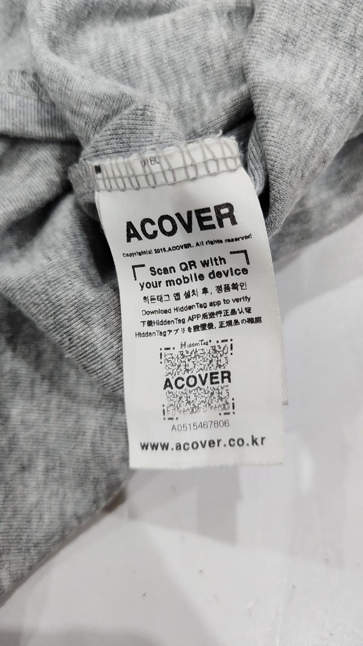 어커버(ACOVER) 긴소매 티셔츠 FREE