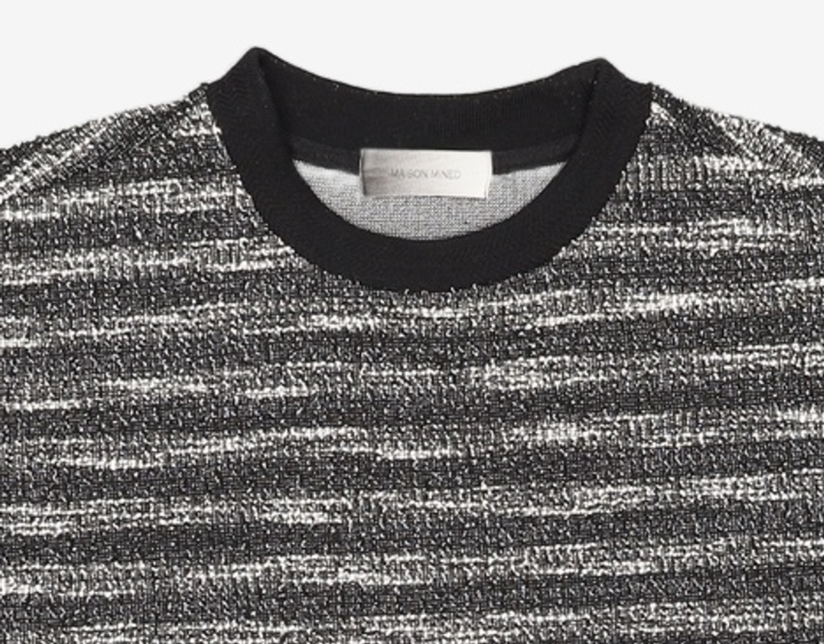 메종미네드(MAISON MINED) MIXED BOUCLE KNIT LONG SLEEVE BLACK M