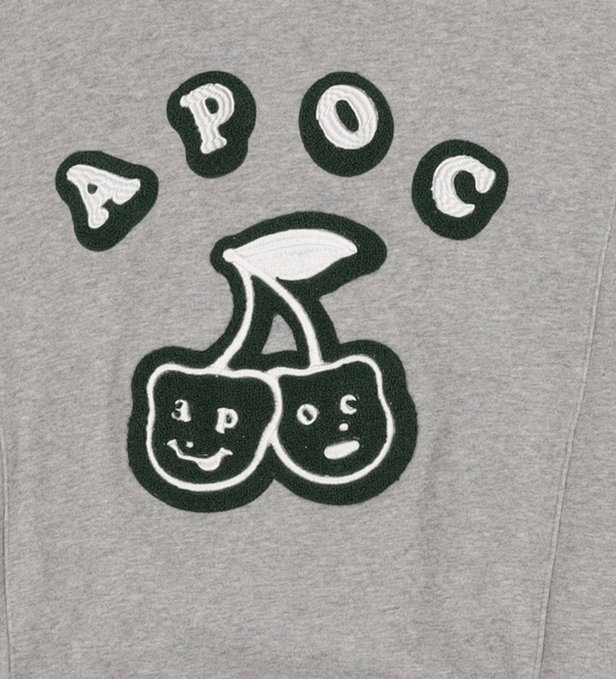 어피스오브케이크(APIECEOFCAKE) Cherry Bear Half Zipup Crewneck_Grey M