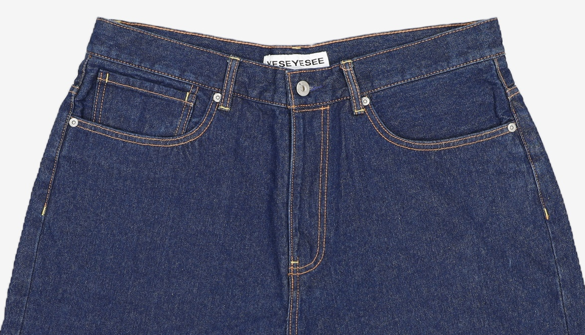 예스아이씨(YESEYESEE) [25SS] Basal 5 Pockets Denim Shorts Bleached Indigo