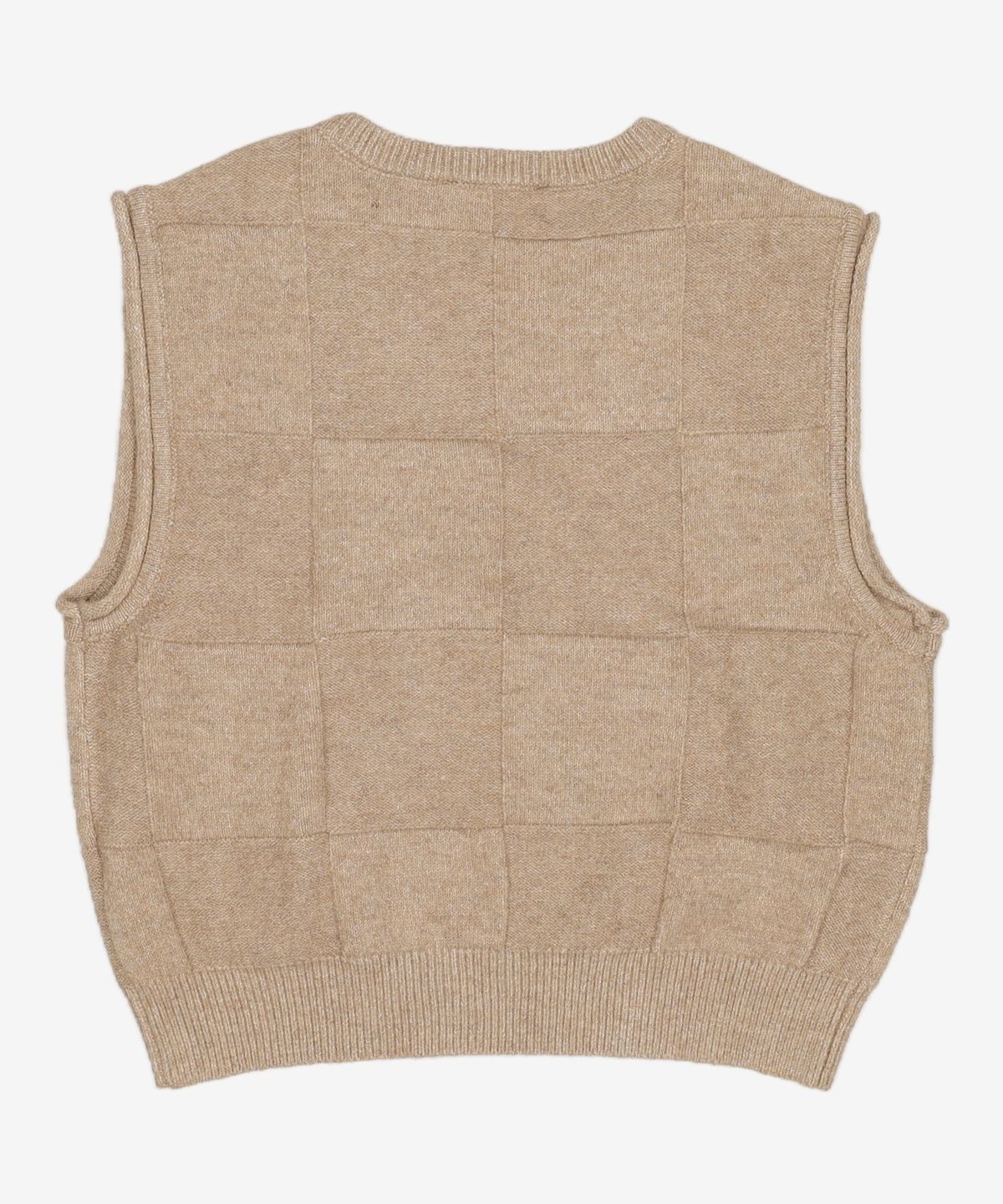 던스트(DUNST) UNISEX DIVIDE V-NECK KNIT VEST CAMEL_UDSW4C111CM XS