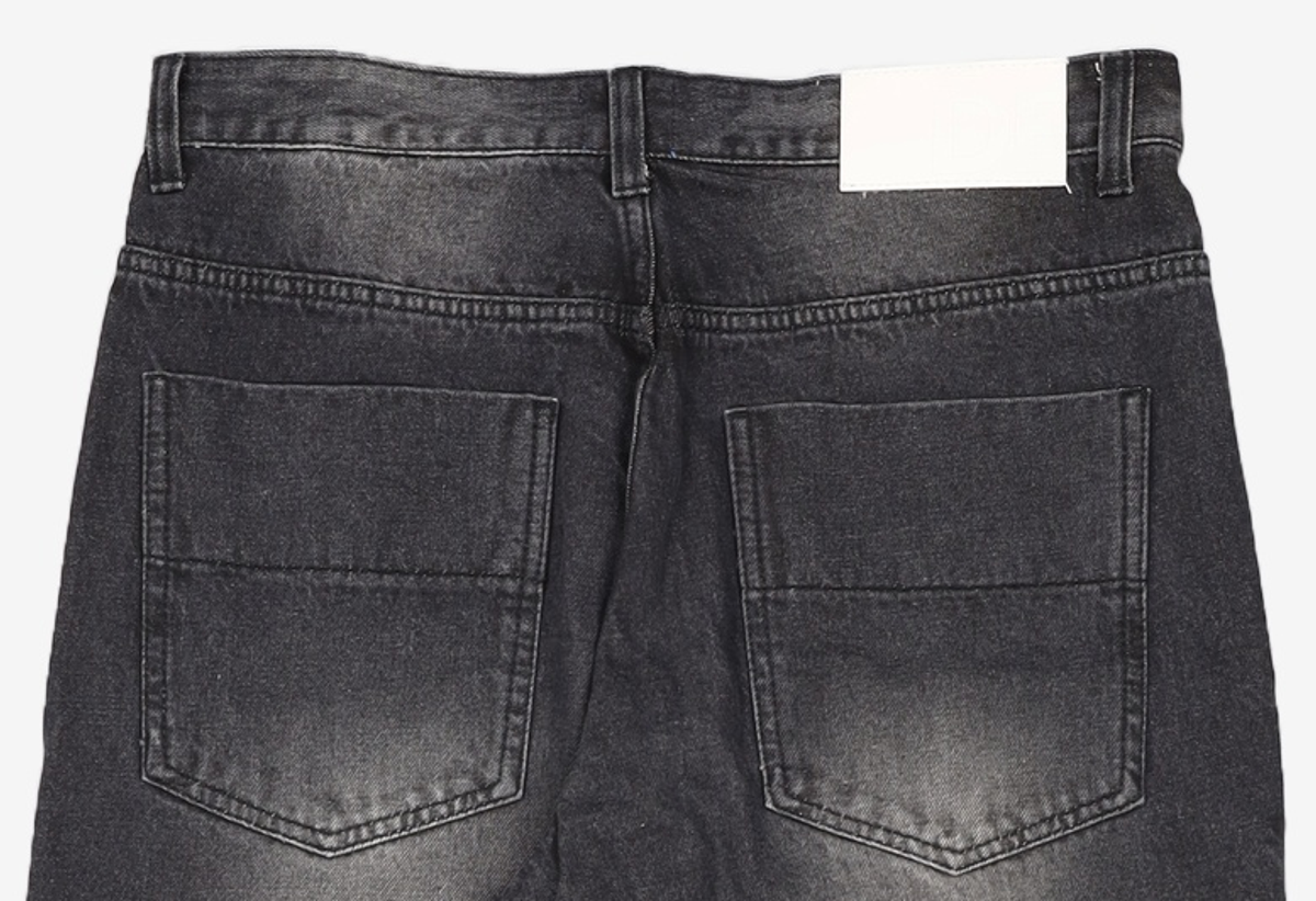 데케트(DECET) Mid Rise Wide Jeans DCPT027AshBlack 32
