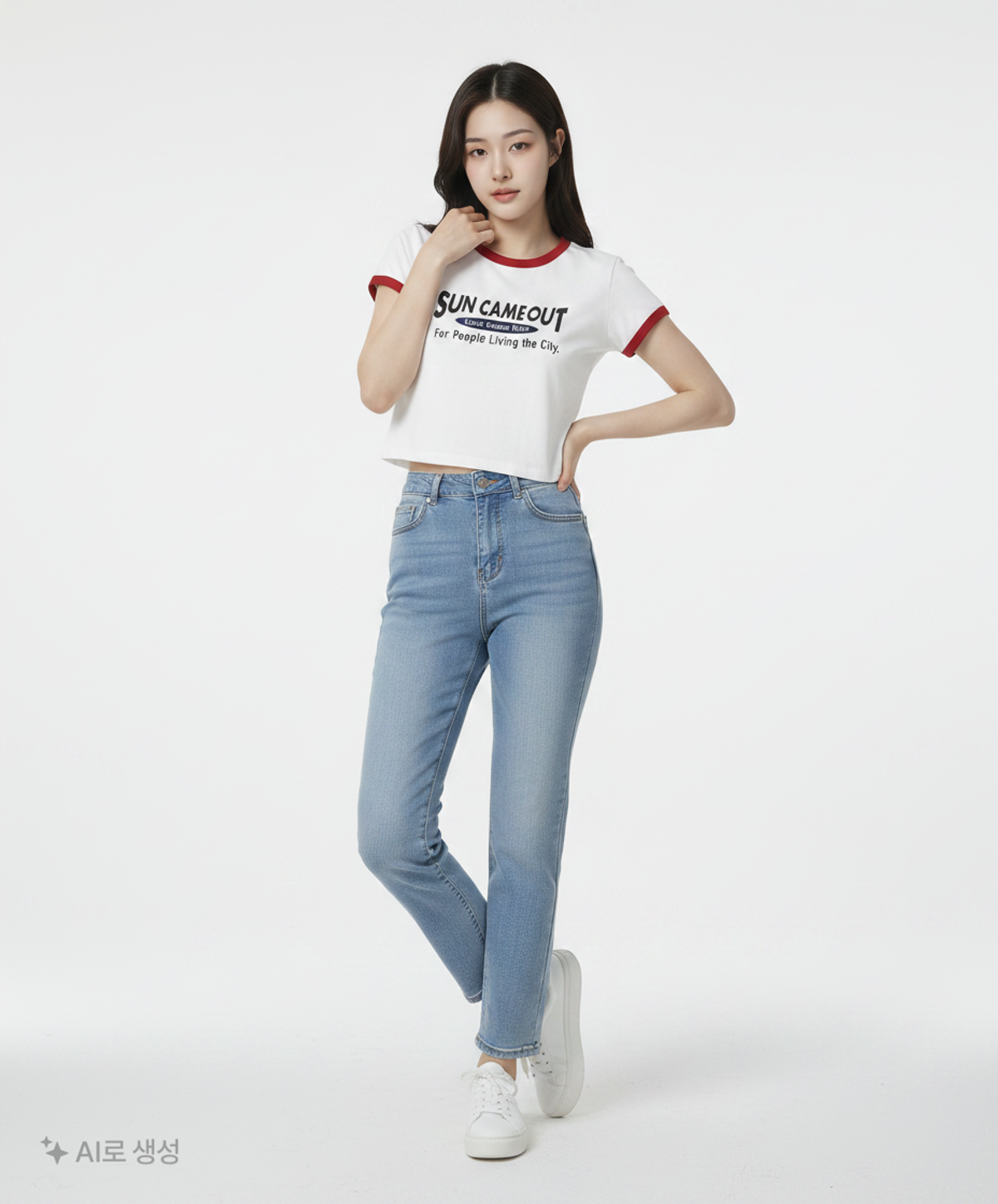 어반디타입(URBANDTYPE) 썬 아웃 레터링 테리 링거 티셔츠_레드