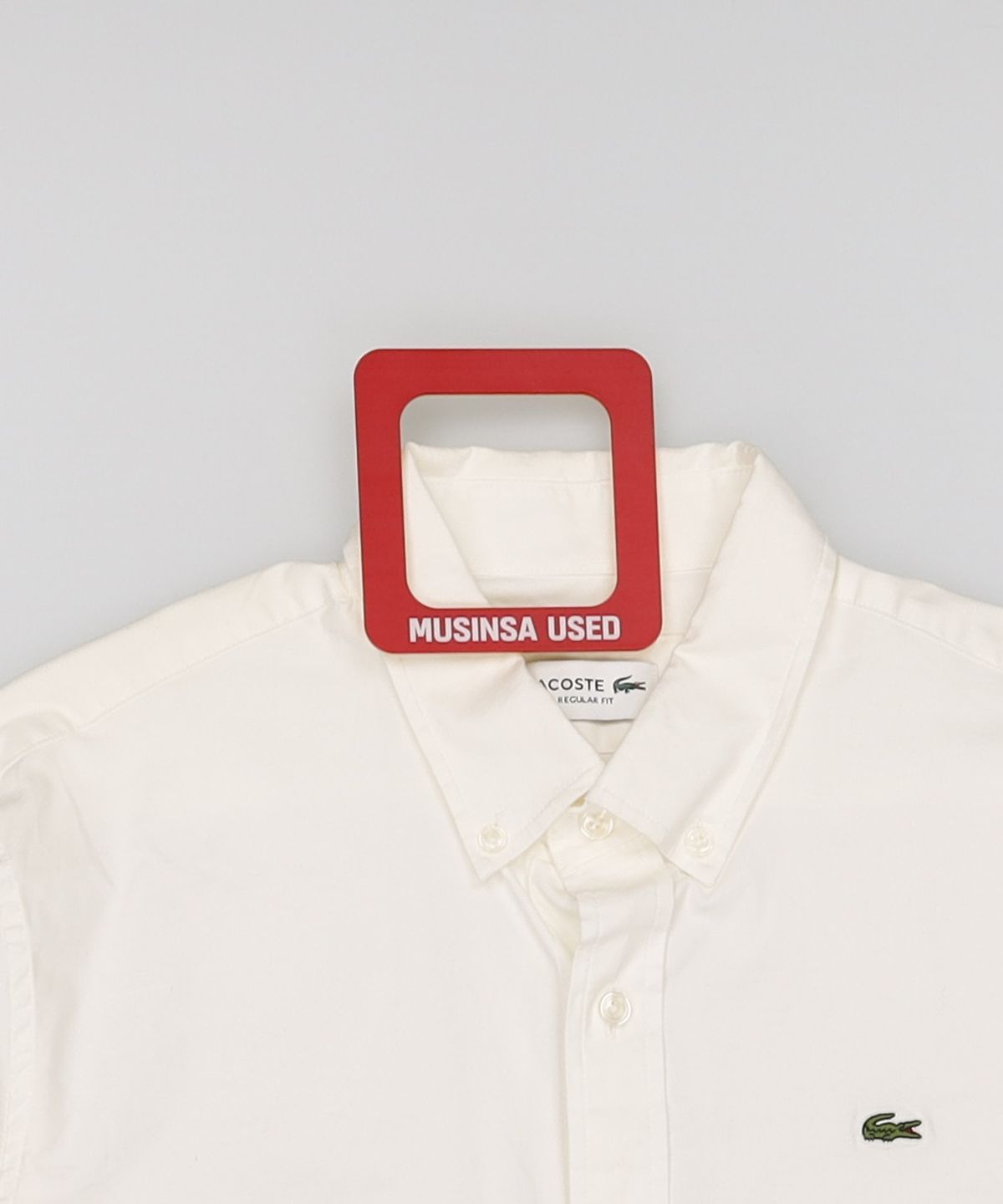 라코스테(LACOSTE) 남성 베이직 옥스포드 셔츠 [화이트] M