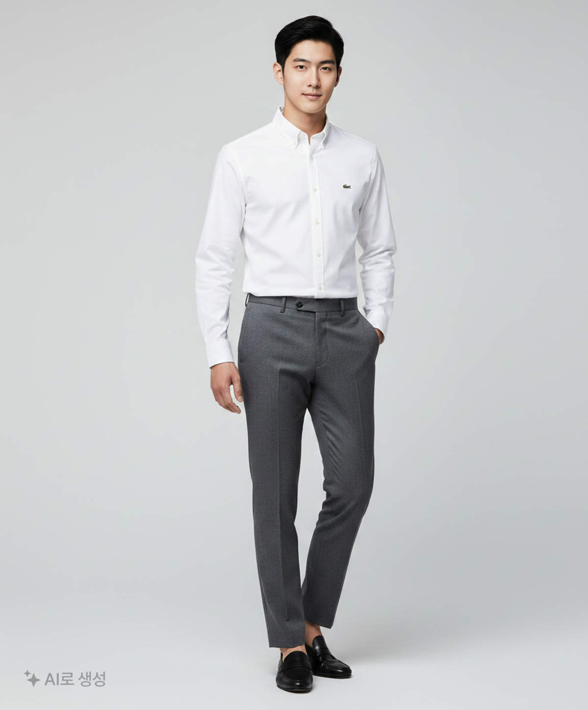 라코스테(LACOSTE) 남성 베이직 옥스포드 셔츠 [화이트] M