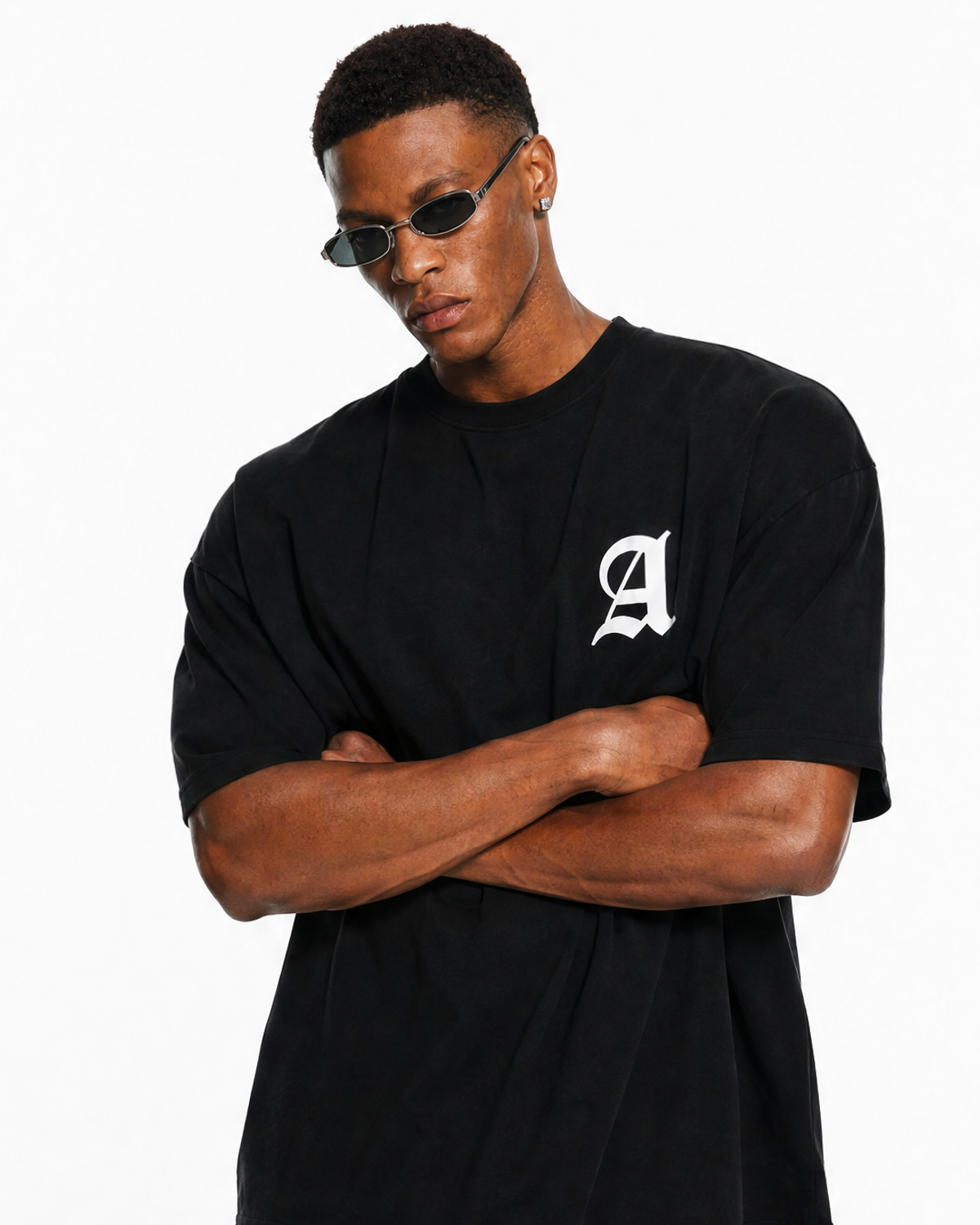 어덜트온리(ADULTONLY) A 로고 오버핏 반팔 (BLACK)