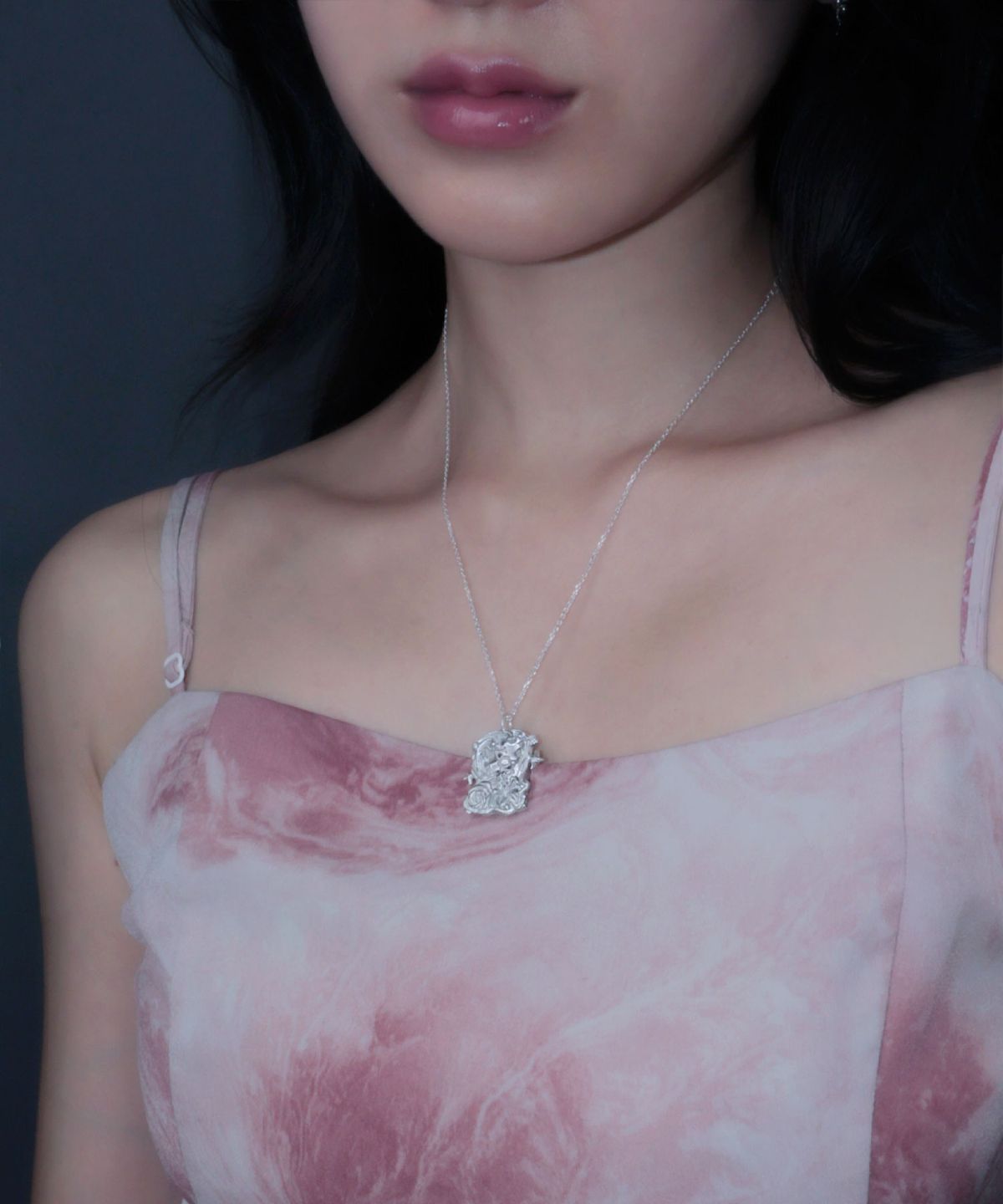 로아시(LOASI) velvet night rose necklace L size