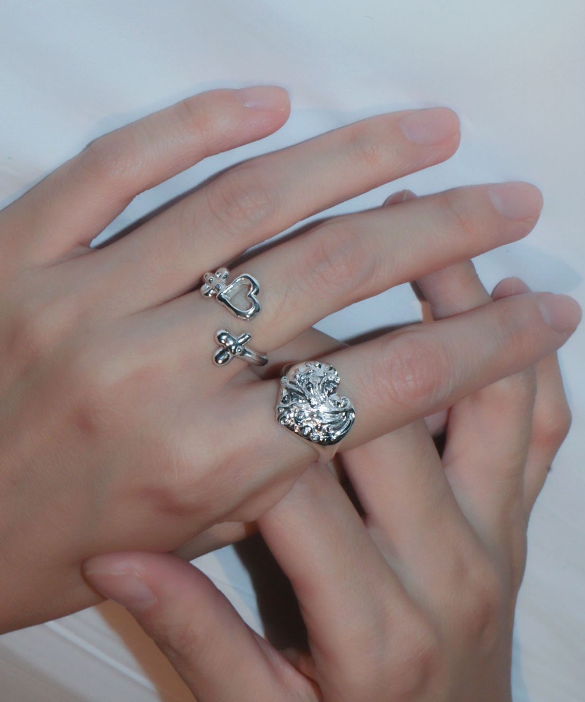 로아시(LOASI) melted volume heart ring