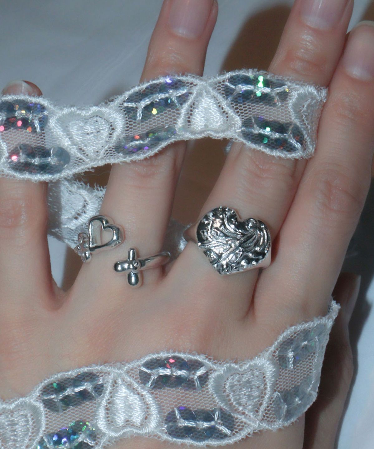 로아시(LOASI) melted volume heart ring