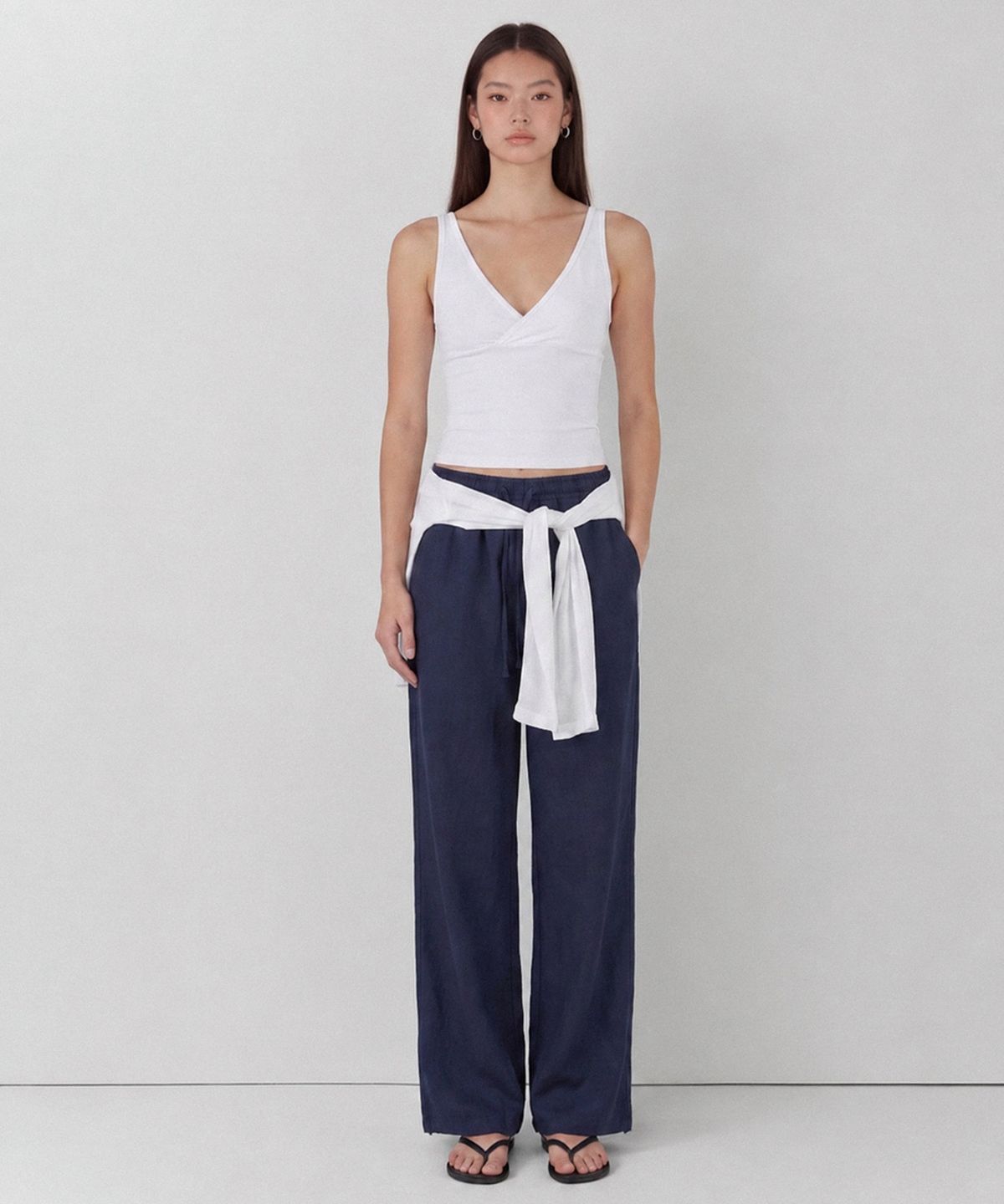 인지액티브(INJIACTIVE) Linen 2-way Pants 네이비