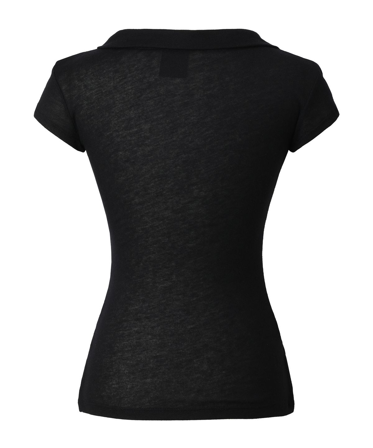 이네기(INEGI) Veiled Collar Short Sleeve (black)