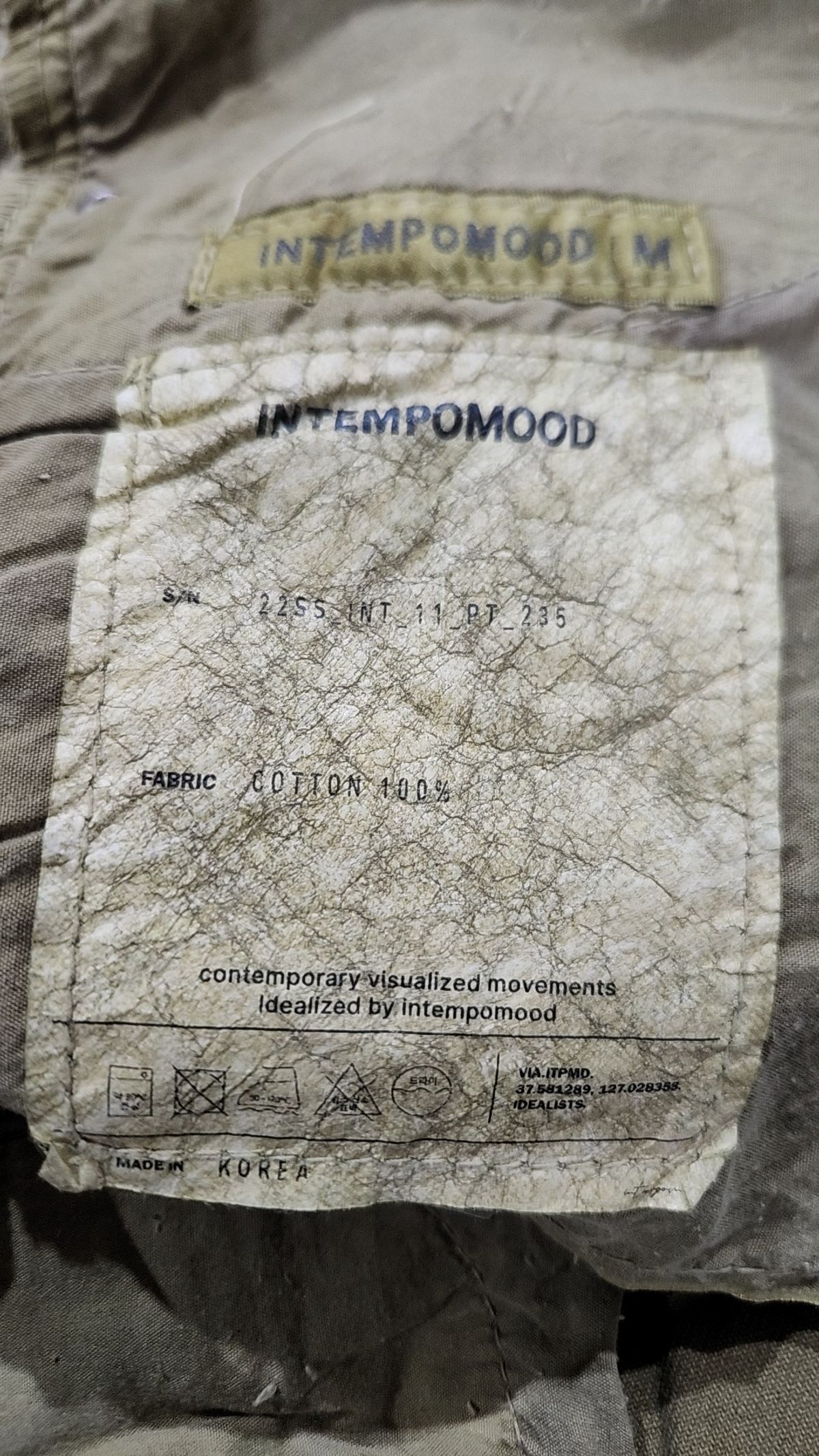 인템포무드(INTEMPOMOOD) 코튼 팬츠 M