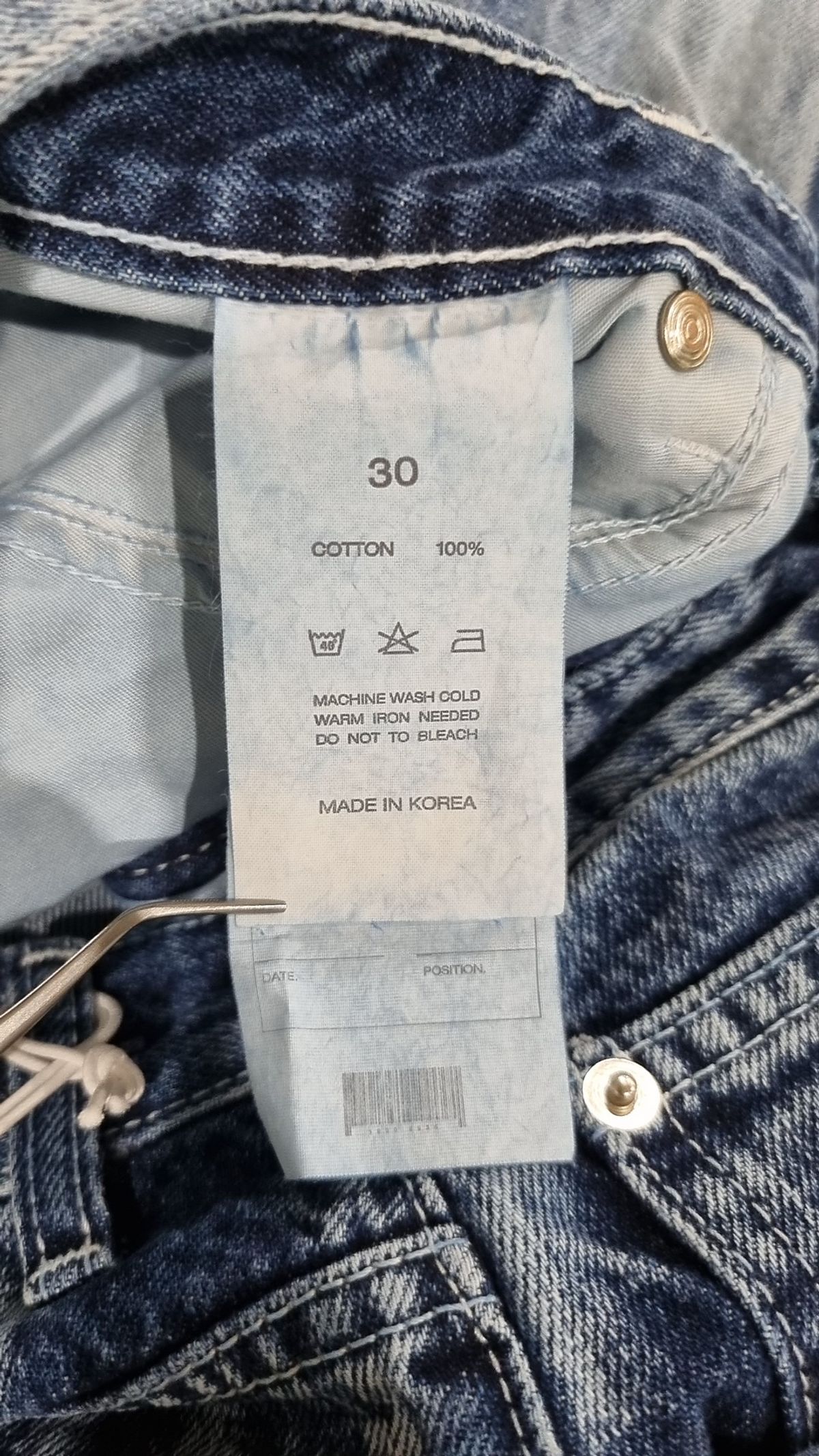 인스턴트펑크(INSTANTFUNK) 청/데님 팬츠 30