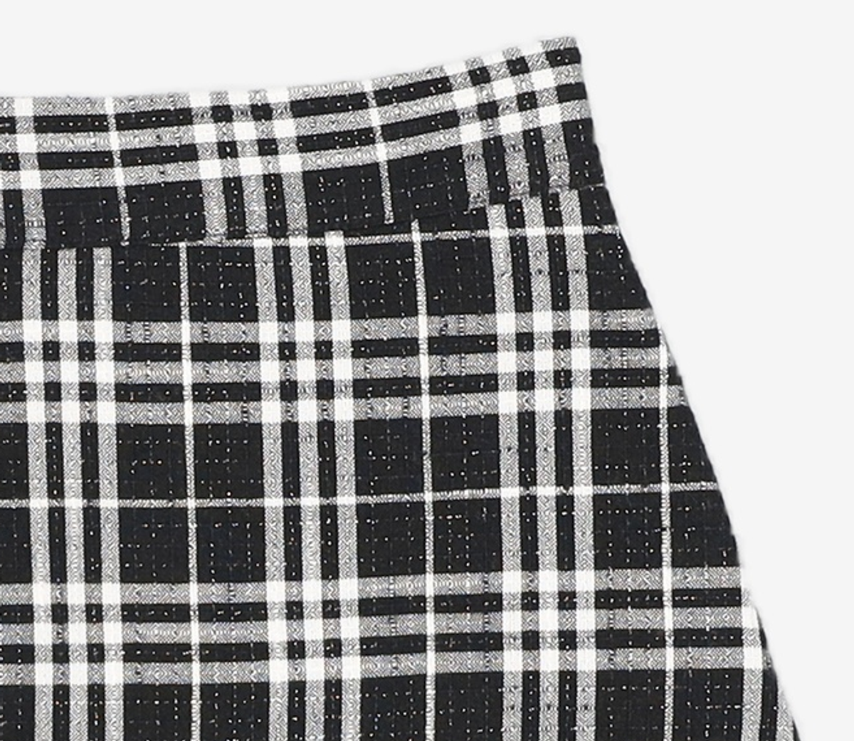 큐리티(CURETTY) C GLITTER CHECK MINI SKIRT_BLACK S