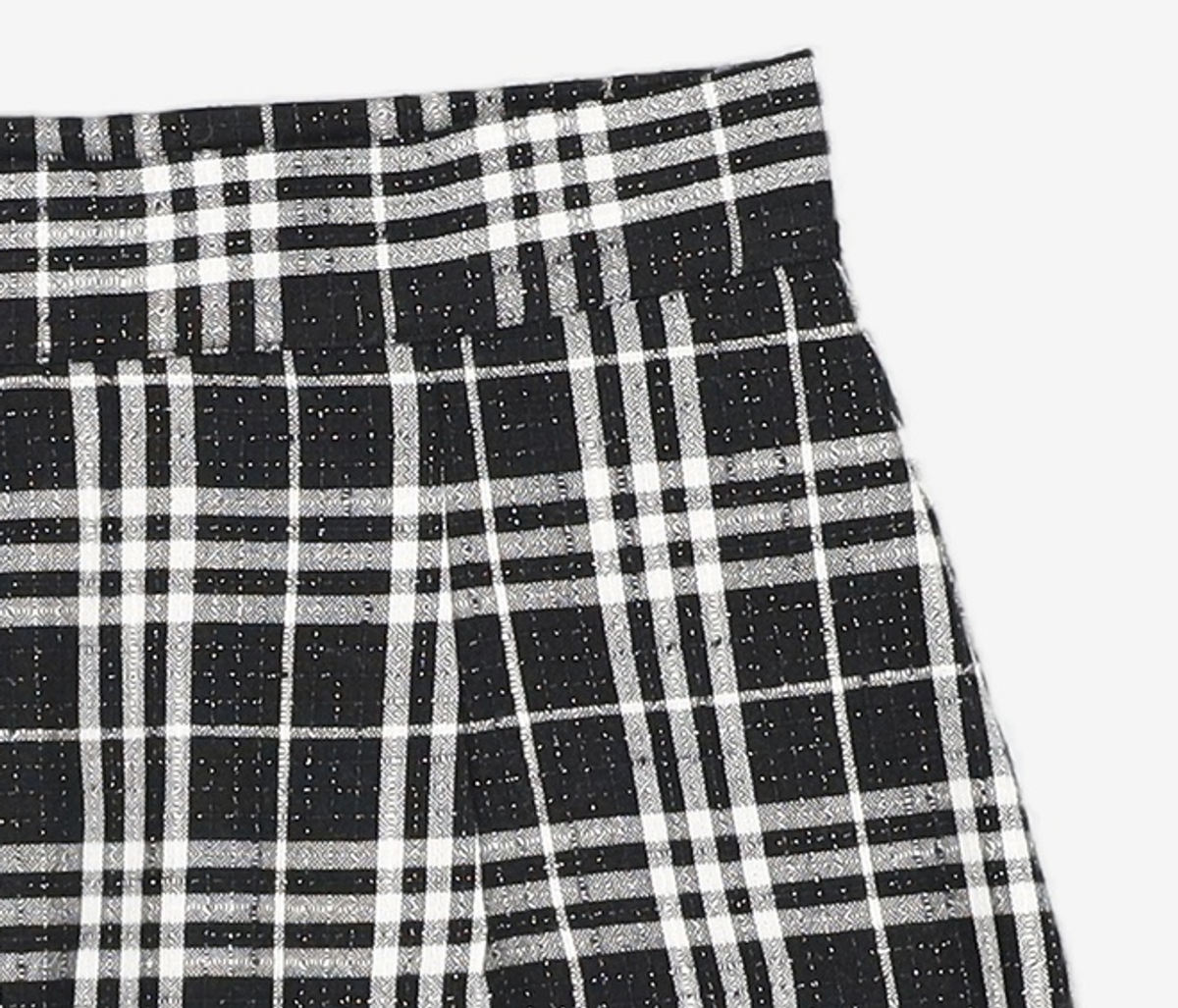 큐리티(CURETTY) C GLITTER CHECK MINI SKIRT_BLACK S