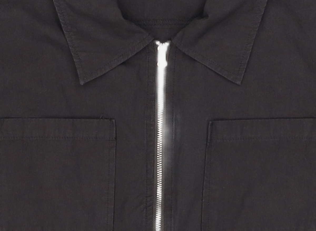 오디너리 홀리데이(ORDINARY HOLIDAY) 카라집업크롭셔츠 COLLAR CROP ZIP-UP SHIRT FREE