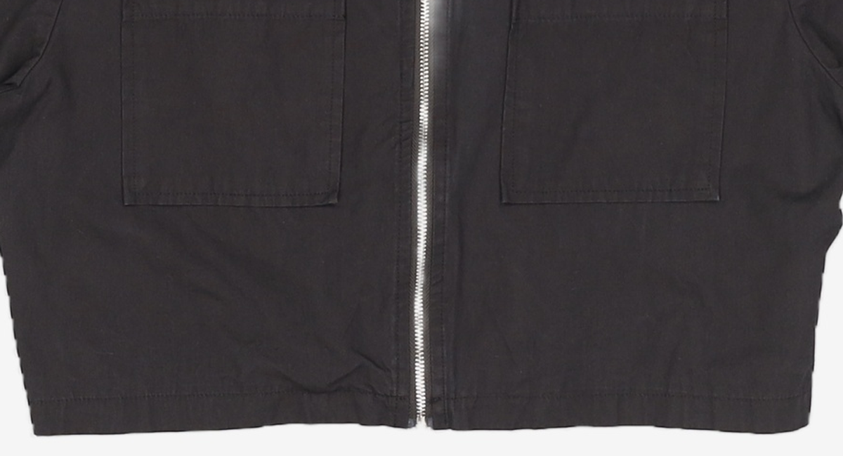 오디너리 홀리데이(ORDINARY HOLIDAY) 카라집업크롭셔츠 COLLAR CROP ZIP-UP SHIRT FREE