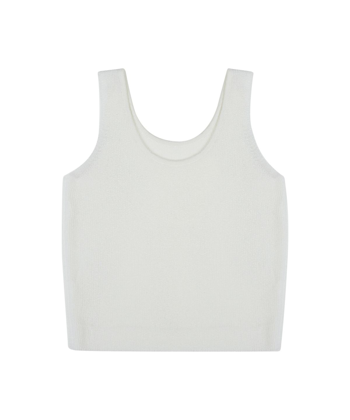 블레티(VLETI) Linen Sleeveless Cardigan Knit Set-up (white)