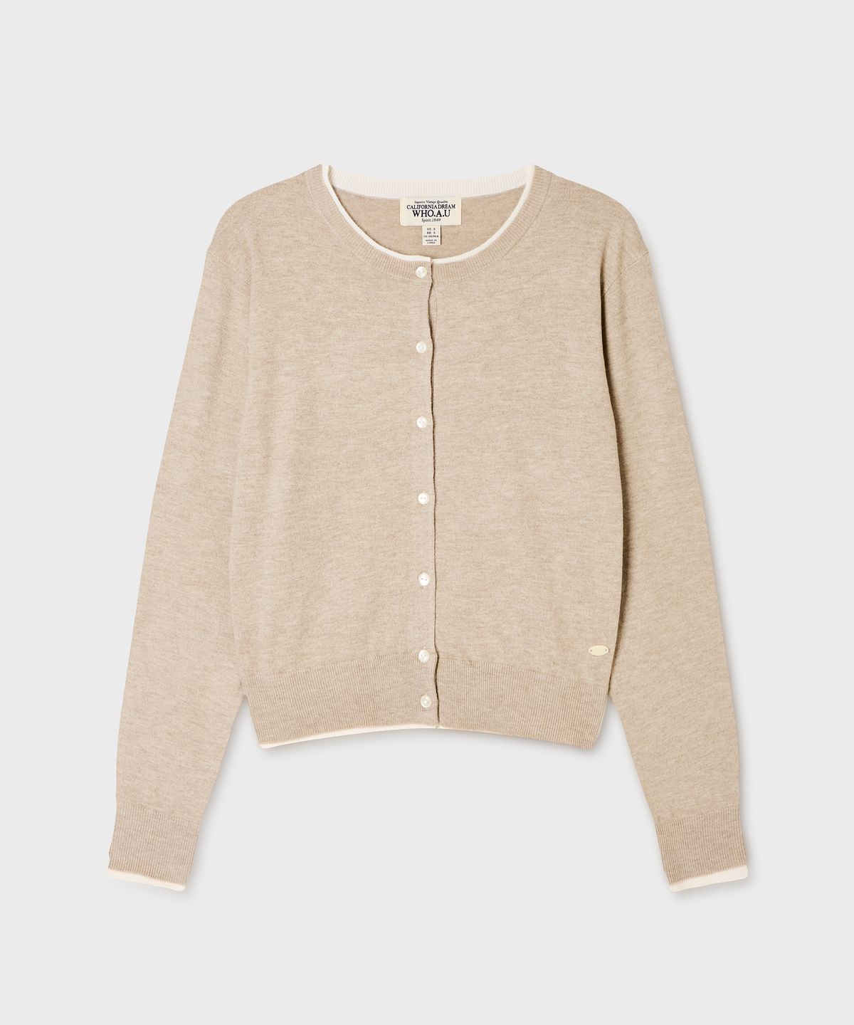 후아유(WHO.A.U) Layered R-neck Cardigan / WHCKG4823F