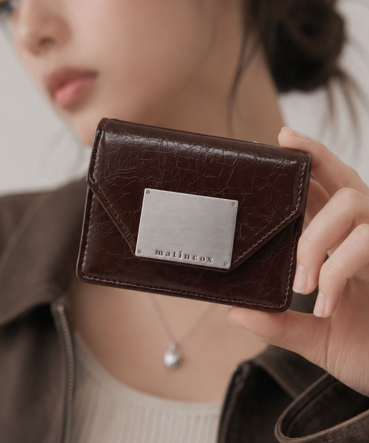 마틴콕스(MATINCOX) Post Card Wallet - Chcolate