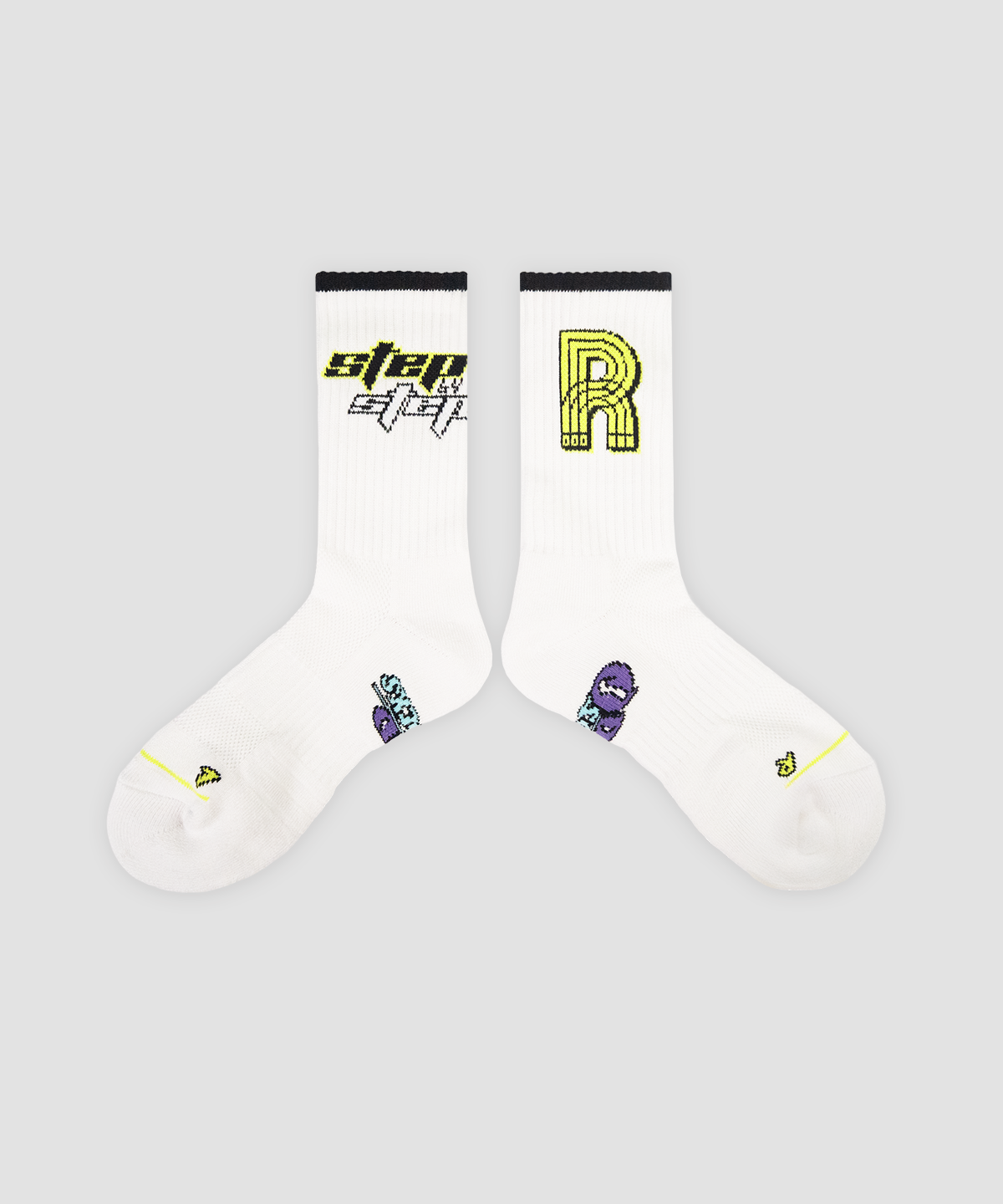 오드삭스(ODDSOCKS) [선물세트] 쿠셔닝 러닝 크루 삭스C 4개입