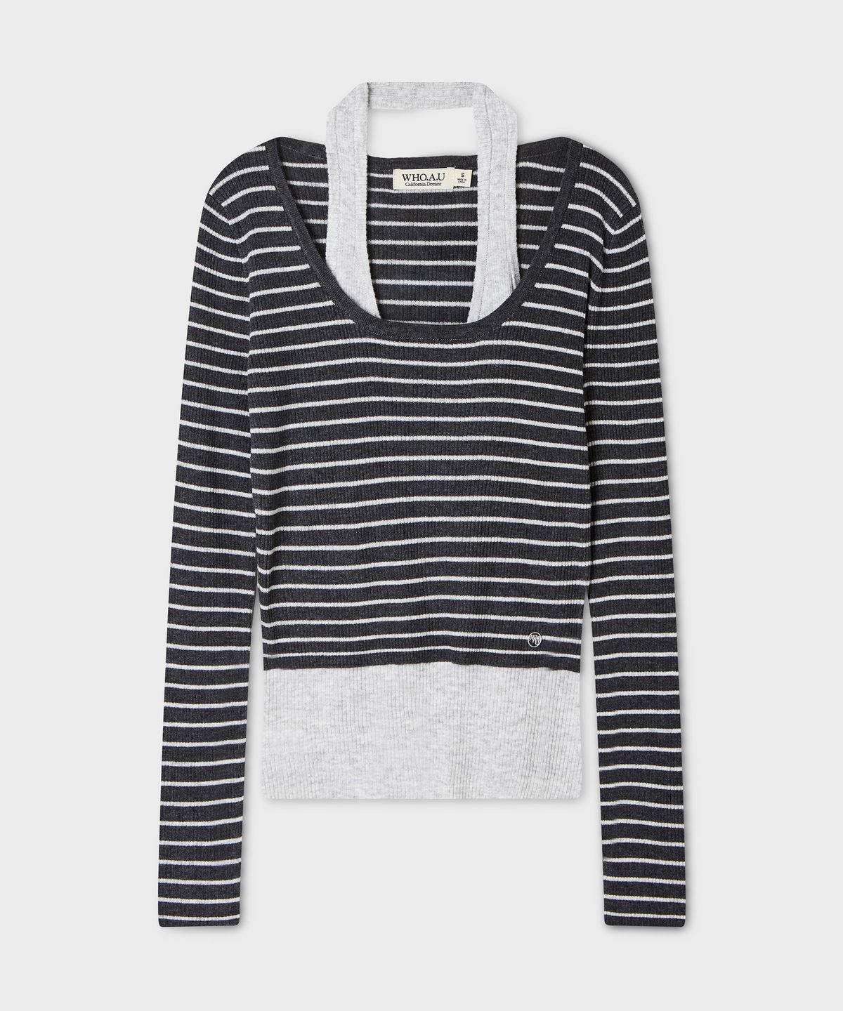 후아유(WHO.A.U) Halterneck Layered Pullover / WHKAG4821F