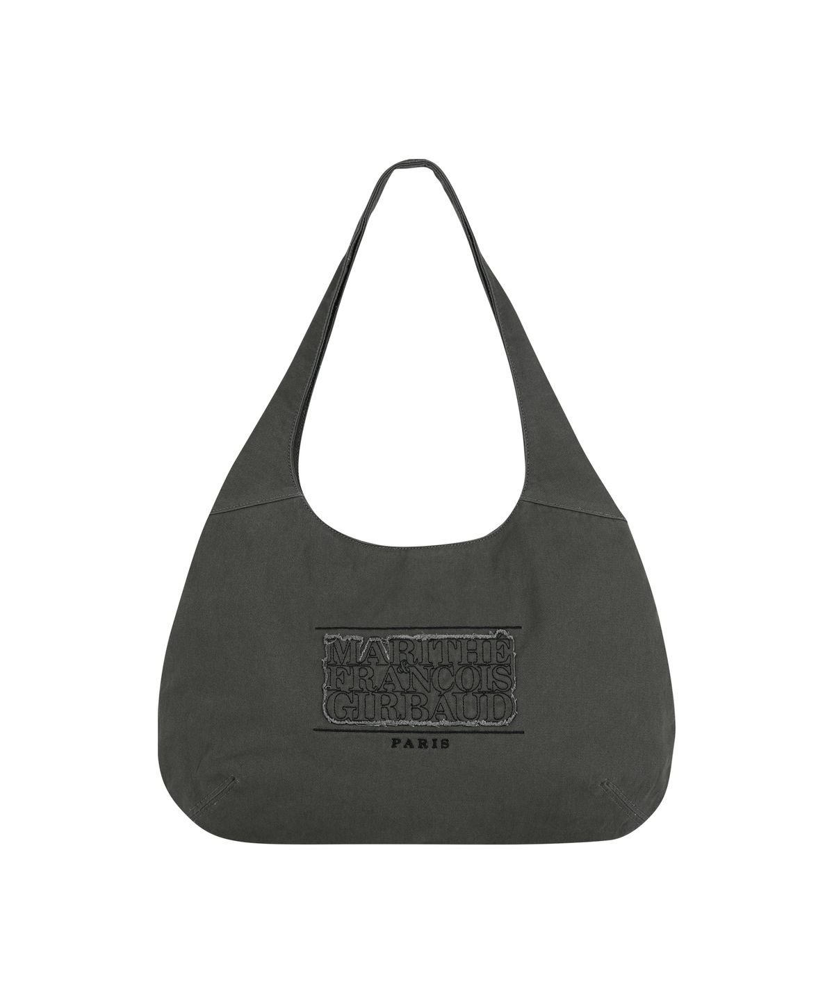 마리떼 프랑소와 저버(MARITHÉ + FRANҪOIS GIRBAUD) CLASSIC LOGO ROUND ONE SHOULDER BAG charcoal
